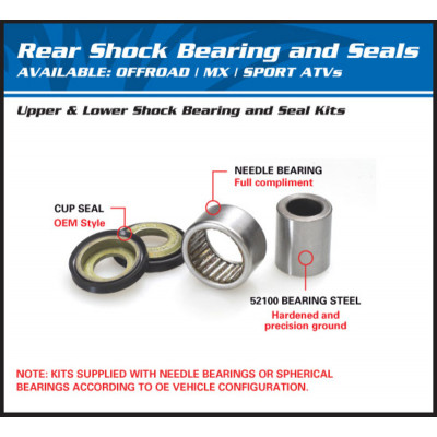 Kit roulements d'amortisseur inférieur ALL BALLS Suzuki/Honda RM85/CR80/85R