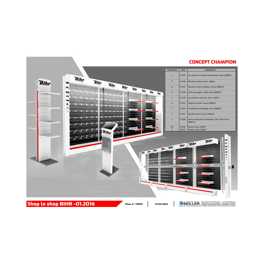 Concept shop-in-shop corner BIHR - Configuration Champion