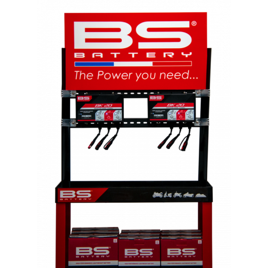 Kit présentoir BS BATTERY + deux chargeurs BK20