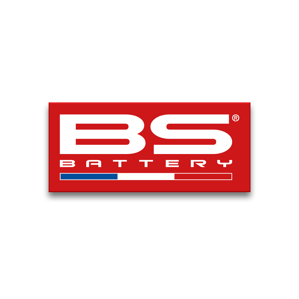 Sticker BS BATTERY drapeau français - rouge 300x131mm