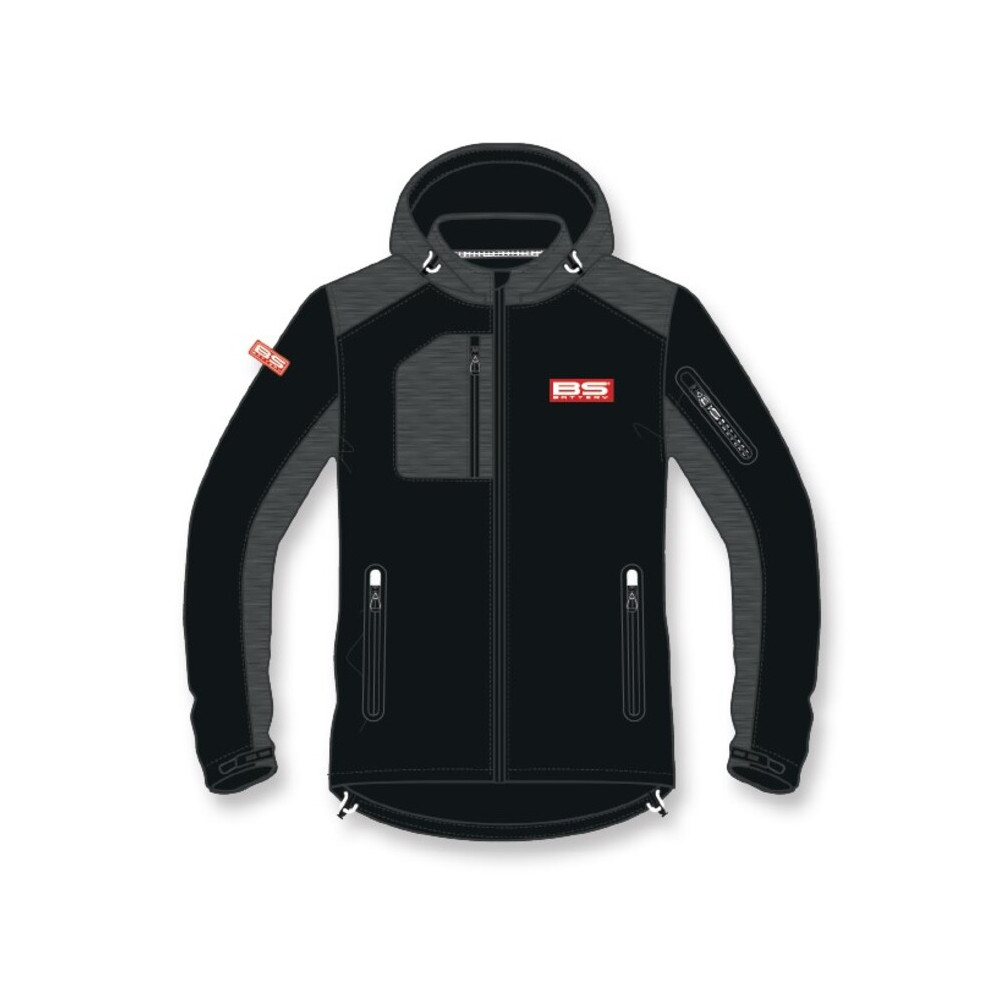 Veste softshell BS BATTERY Bs Factory - noir/gris taille S