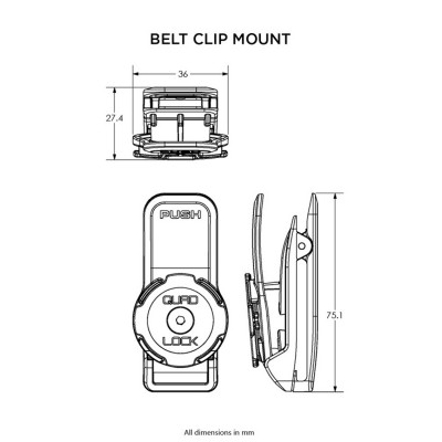 Support smartphone clip QUAD LOCK ceinture/sac à dos