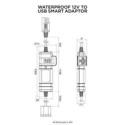 Adaptateur étanche 12V vers USB QUAD LOCK
