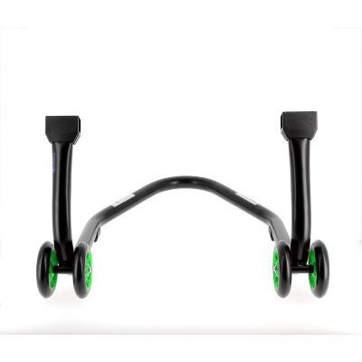 Béquille arrière BIHR Home Track supports en "V" noir mat roues vert