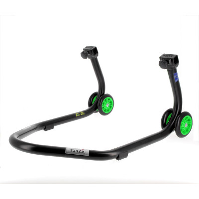 Béquille arrière BIHR Home Track supports en "V" noir mat roues vert