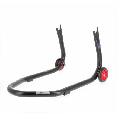 Béquille arrière BIHR Home Track fixe supports en "V" noir mat roues rouge