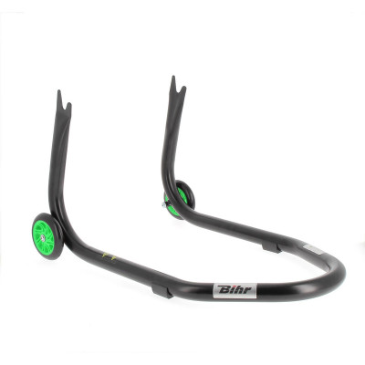 Béquille arrière BIHR Home Track fixe supports en "V" noir mat roues vert