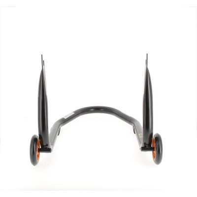 Béquille arrière BIHR Home Track fixe supports en "V" noir mat roues orange