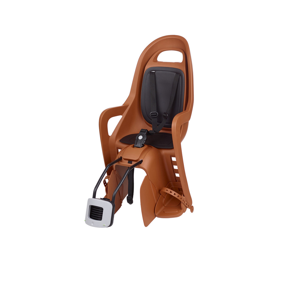 Siège de vélo arrière POLISPORT Groovy Maxi FF fixation cadre - caramel/noir