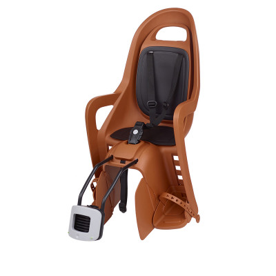 Siège de vélo arrière POLISPORT Groovy Maxi FF fixation cadre - caramel/noir