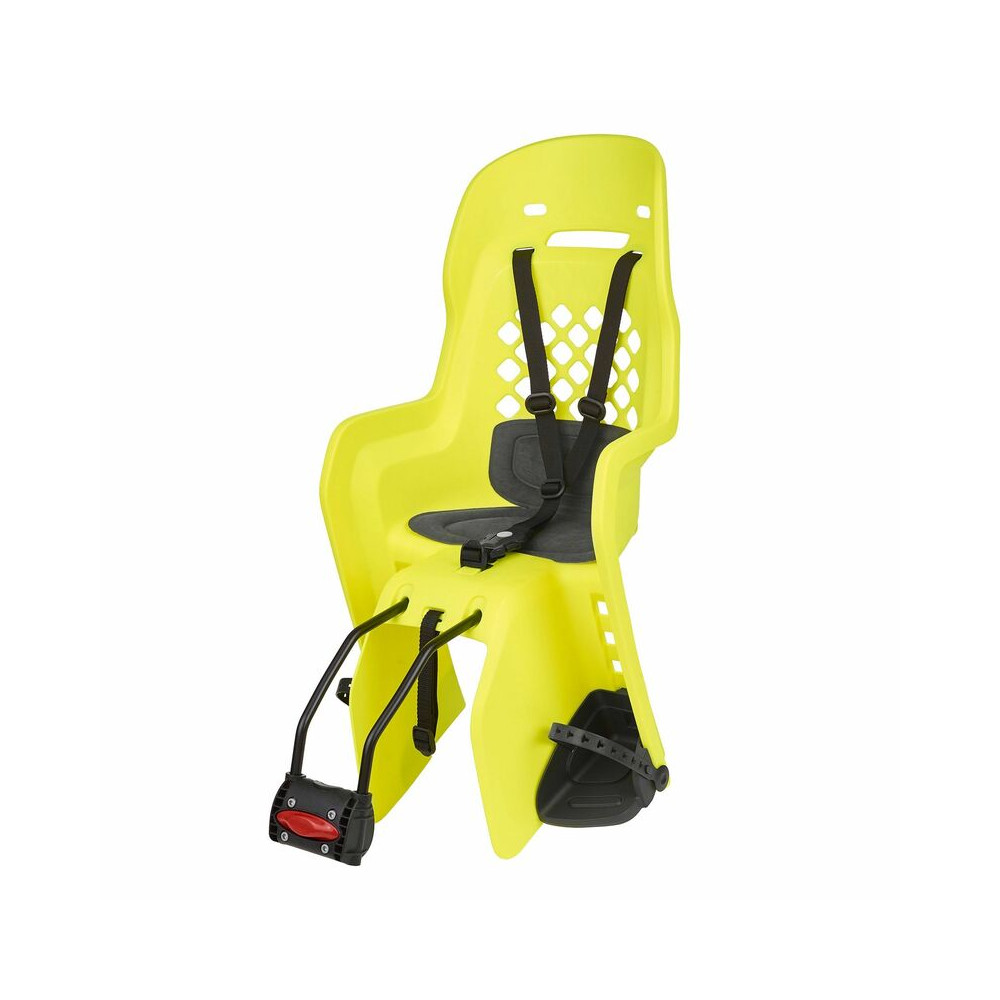 Siège de vélo arrière POLISPORT Joy FF fixation cadre - jaune fluo/gris foncé