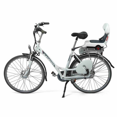 Siège de vélo arrière POLISPORT Guppy Junior fixation porte-bagages -  gris clair/gris foncé