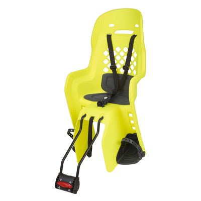 Siège de vélo arrière POLISPORT Joy FF 29" fixation cadre - jaune fluo/gris foncé