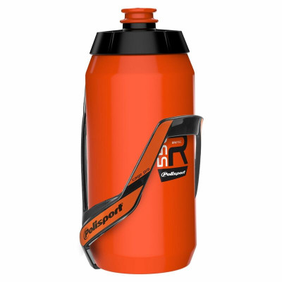 Kit porte bidon Pro + bidon R550 POLISPORT orange - 550ml