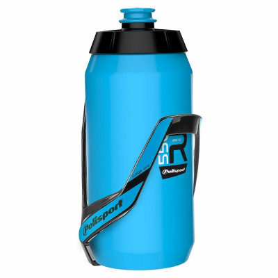 Kit porte bidon Pro + bidon R550 POLISPORT bleu - 550ml