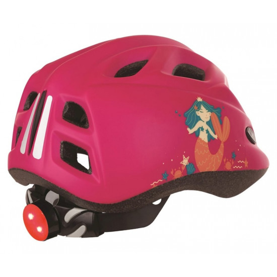 Casque pour enfants Mermaid avec lumière POLISPORT Led taille XS 45/52 cm