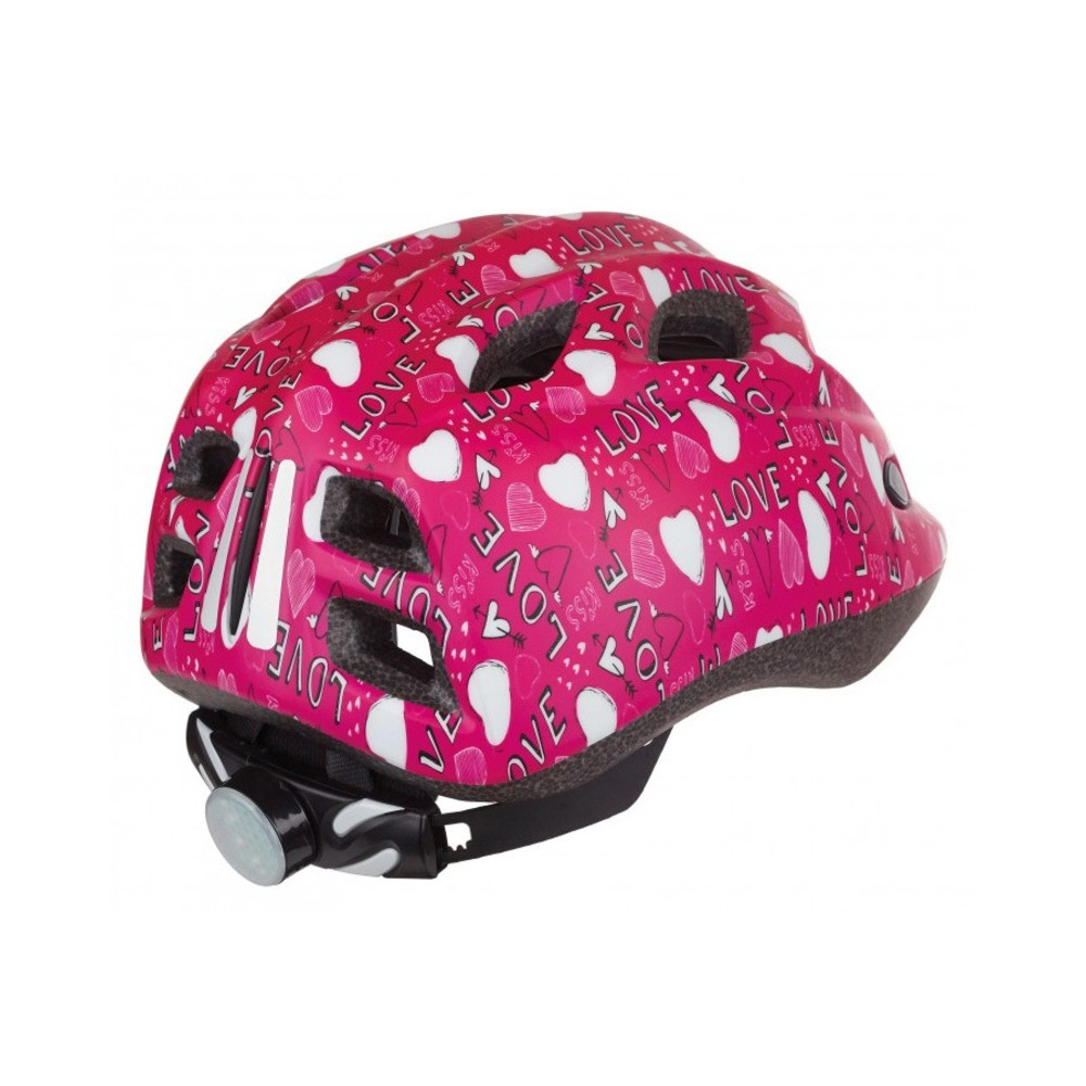 Casque junior Love avec lumière POLISPORT Led taille S 52/56 cm