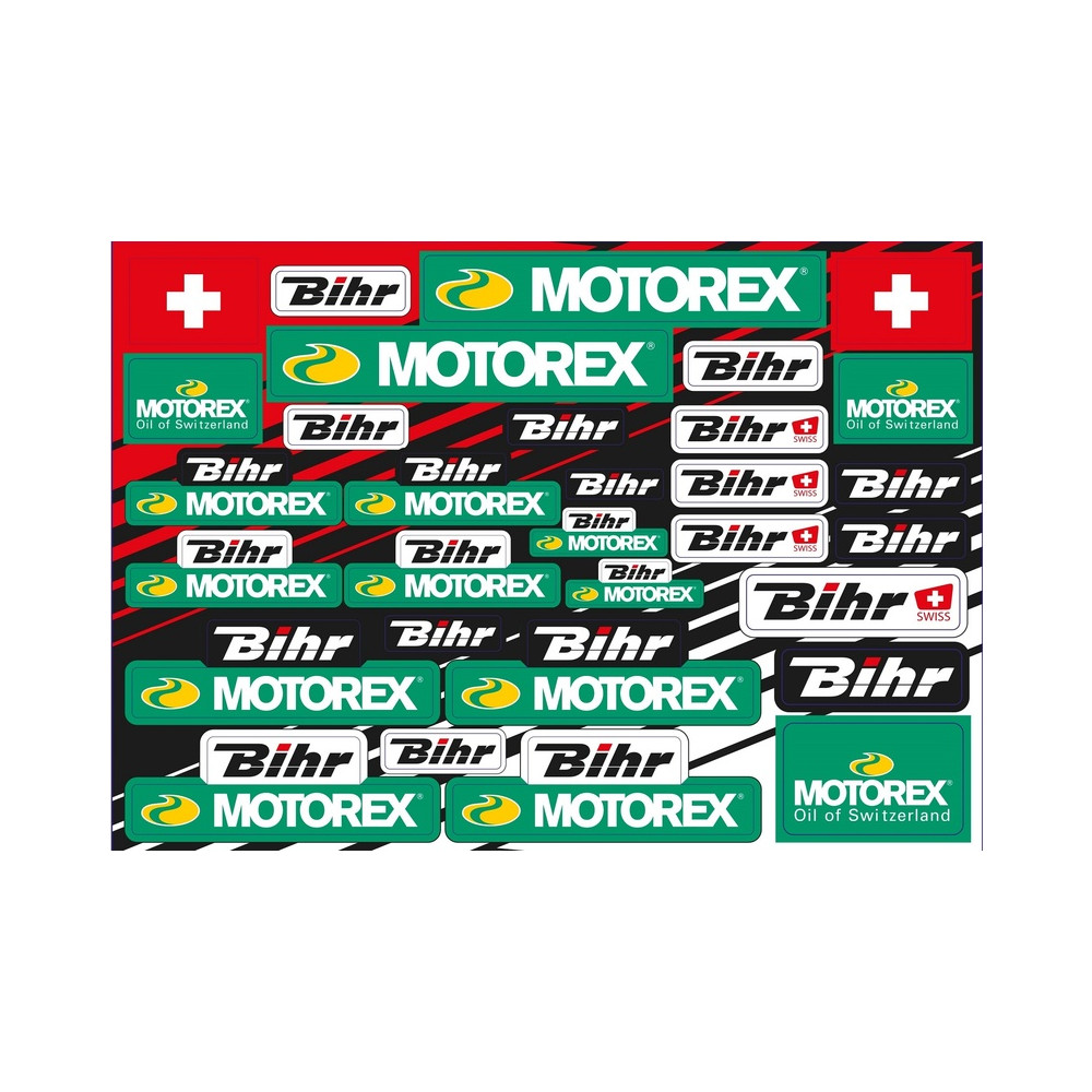 Planche d'autocollants BLACKBIRD Motorex & Bihr