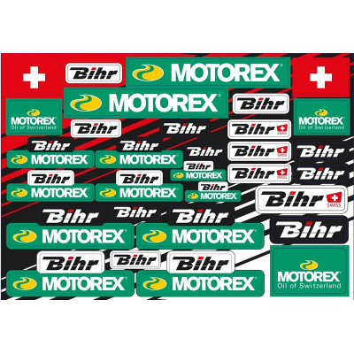 Planche d'autocollants BLACKBIRD Motorex & Bihr