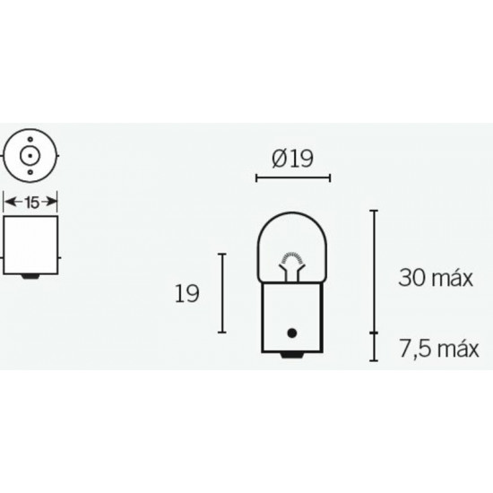 Ampoule TECNIUM R5 12V 5W - x10