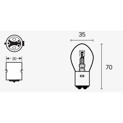 Ampoule TECNIUM S1 12V 25/25W - x10