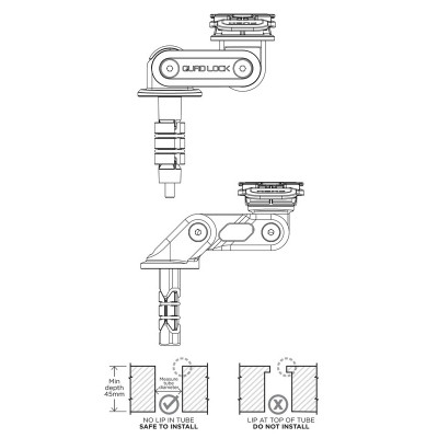 Support de montage QUAD LOCK colonne de direction