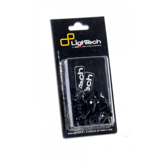 Kit vis de support de plaque LIGHTECH anodisé noir Yamaha R1