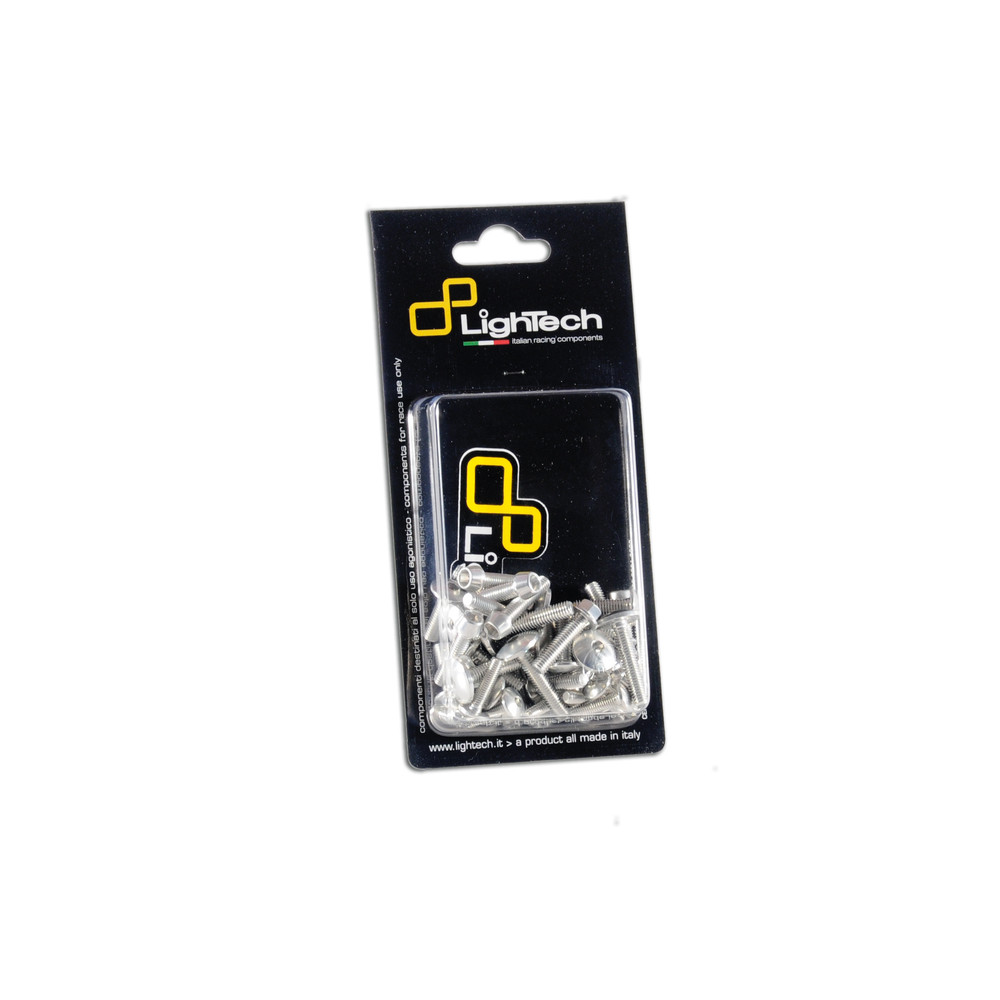 Kit vis de carénage LIGHTECH argent alu (40 pièces) Aprilia Tuono V4