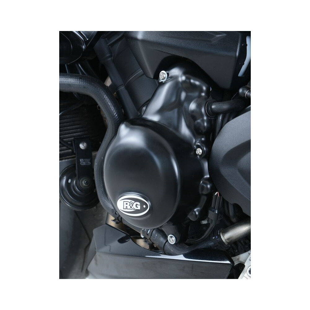 Couvre-carter gauche R&G RACING noir Triumph