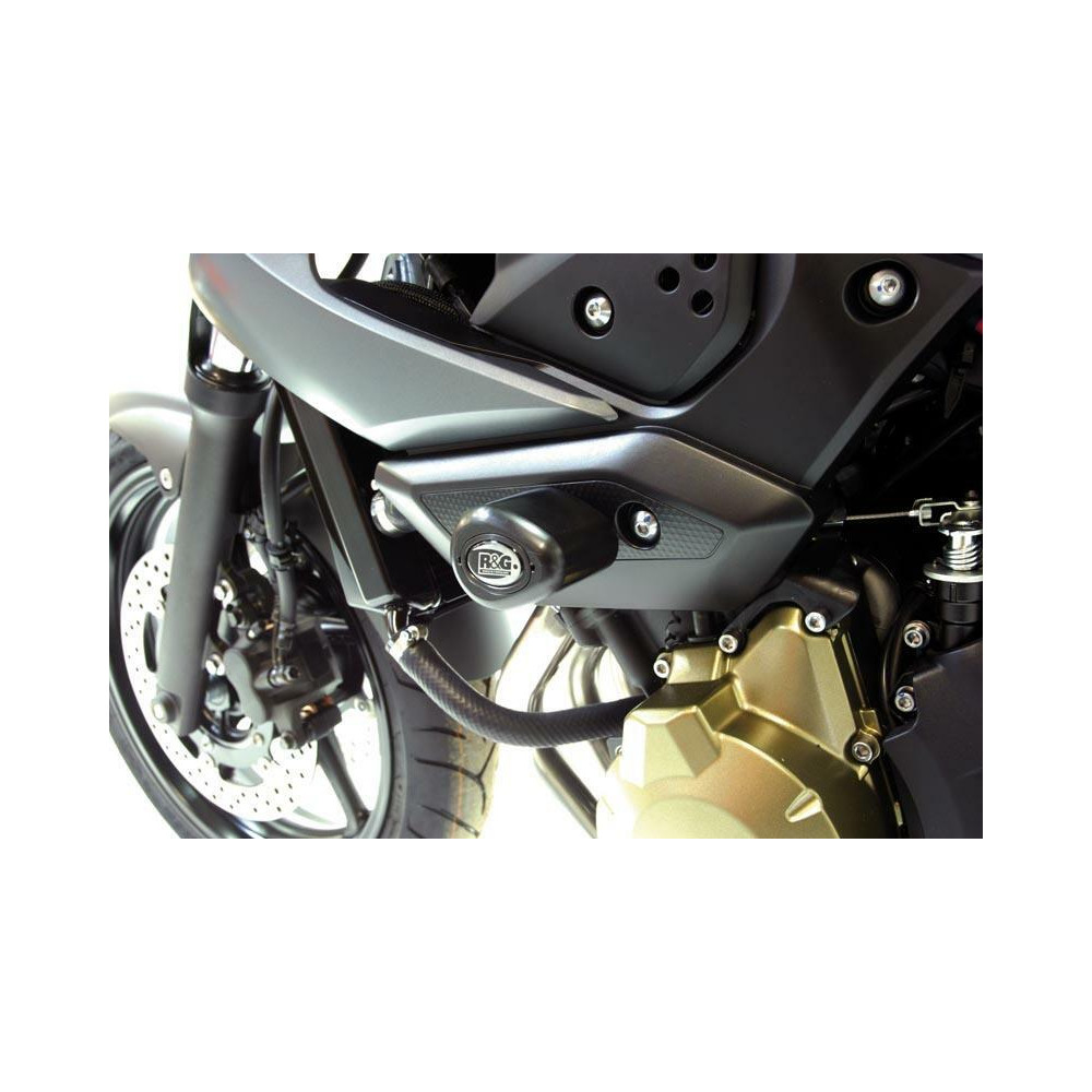 Tampons de protection R&G RACING Aero noir Yamaha XJ6 N/S Diversion