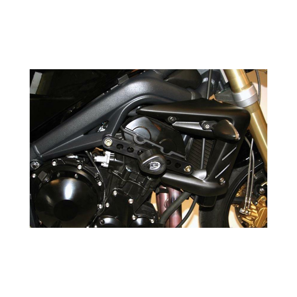 Tampons de protection R&G RACING Aero noir Triumph Street Triple/R 675