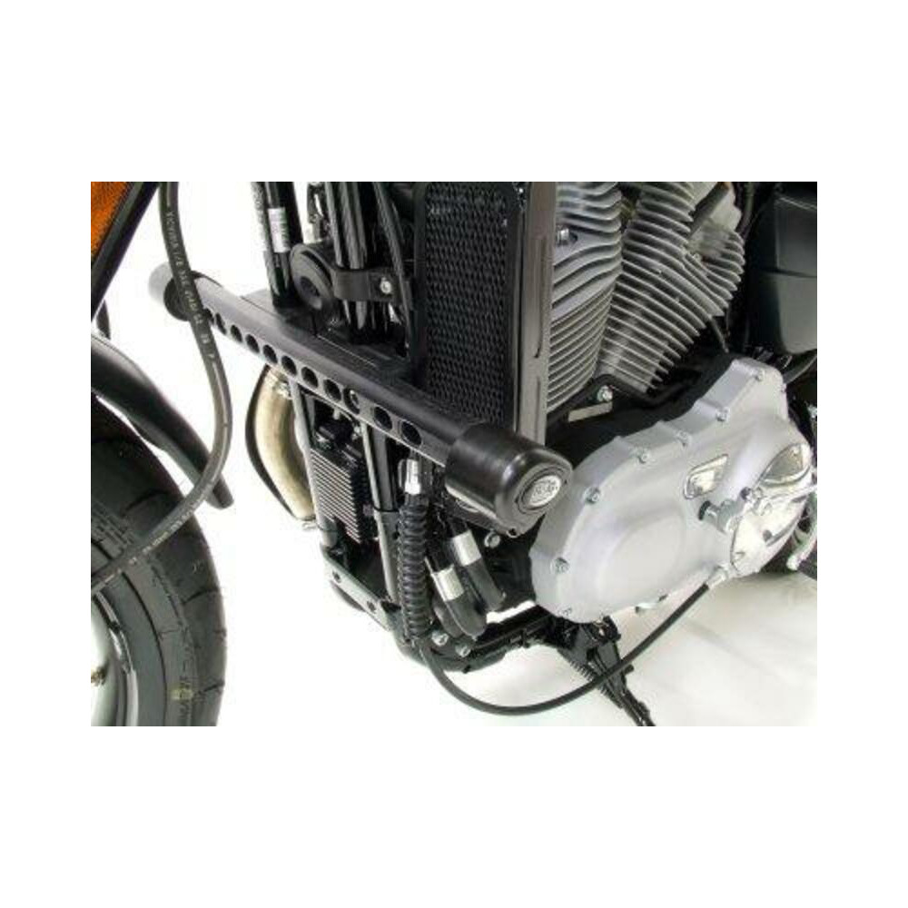 Tampons de protection R&G RACING Aero noir Harley Davidson XR1200/Sportster/X Sportster