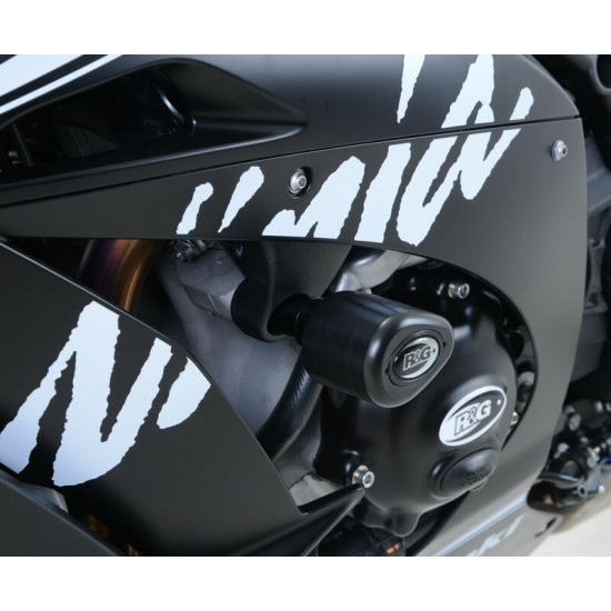 Kit tampons de protection R&G RACING Aero noir Kawasaki ZX-R10