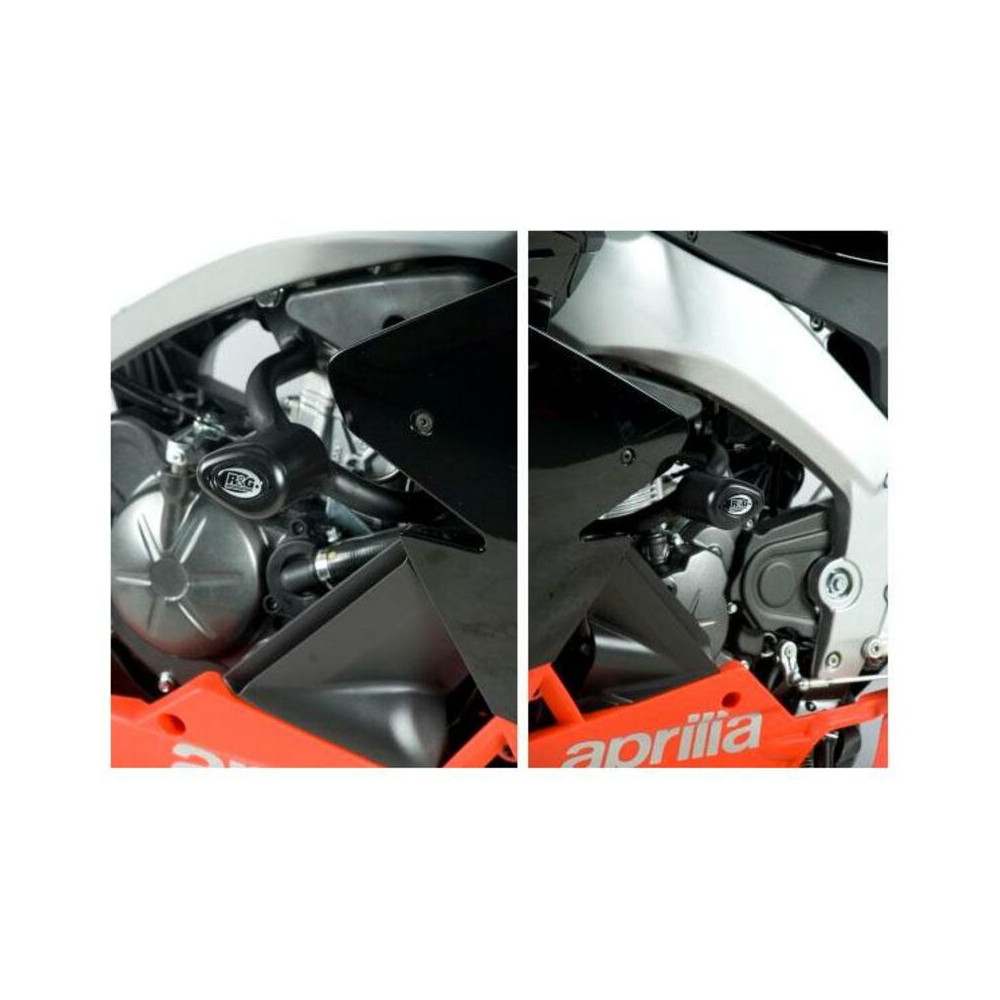 Tampons de protection R&G RACING Aero noir Aprilia RS4 125