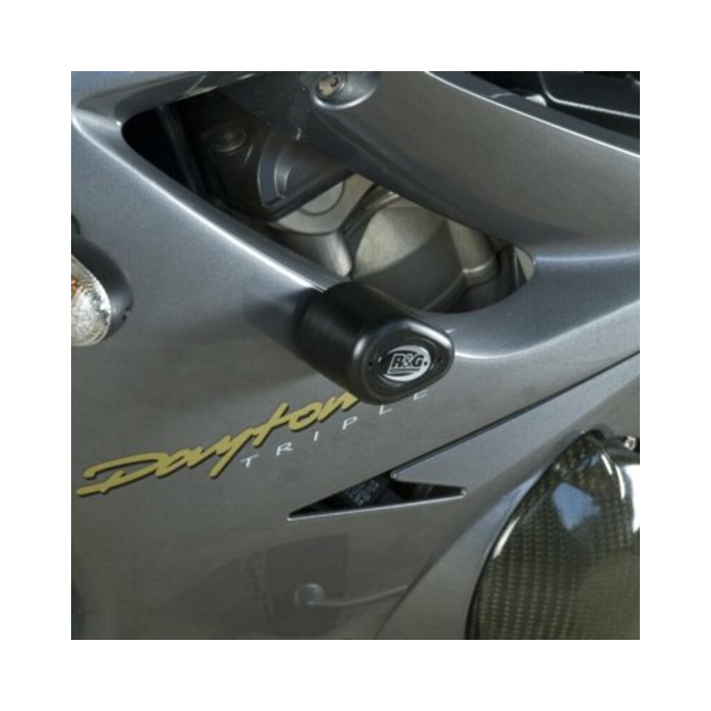 Tampons de protection R&G RACING Aero noir Triumph Daytona 675/R