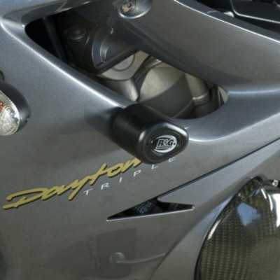 Tampons de protection R&G RACING Aero noir Triumph Daytona 675/R