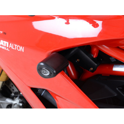 Tampons de protection R&G RACING Aero noir sans percage Ducati Supersport