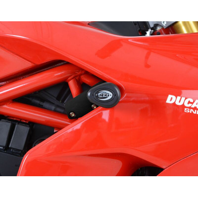 Tampons de protection R&G RACING Aero noir sans percage Ducati Supersport