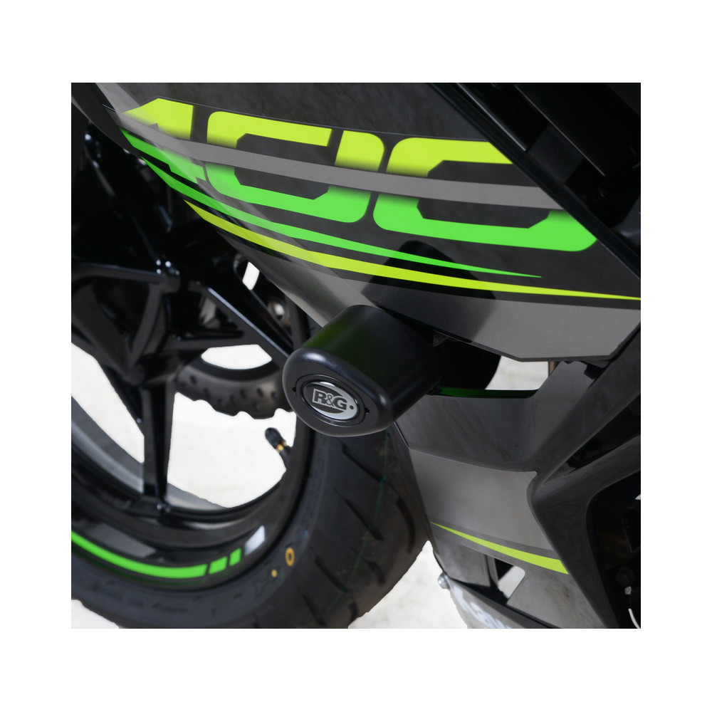 Tampons de protection R&G RACING Aero noir Kawasaki Ninja 400