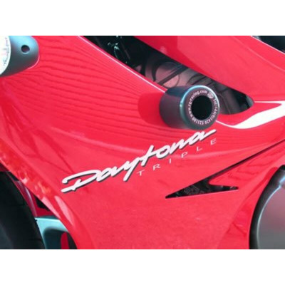 Tampons de protection R&G RACING Classic Style blanc Triumph 675 Daytona