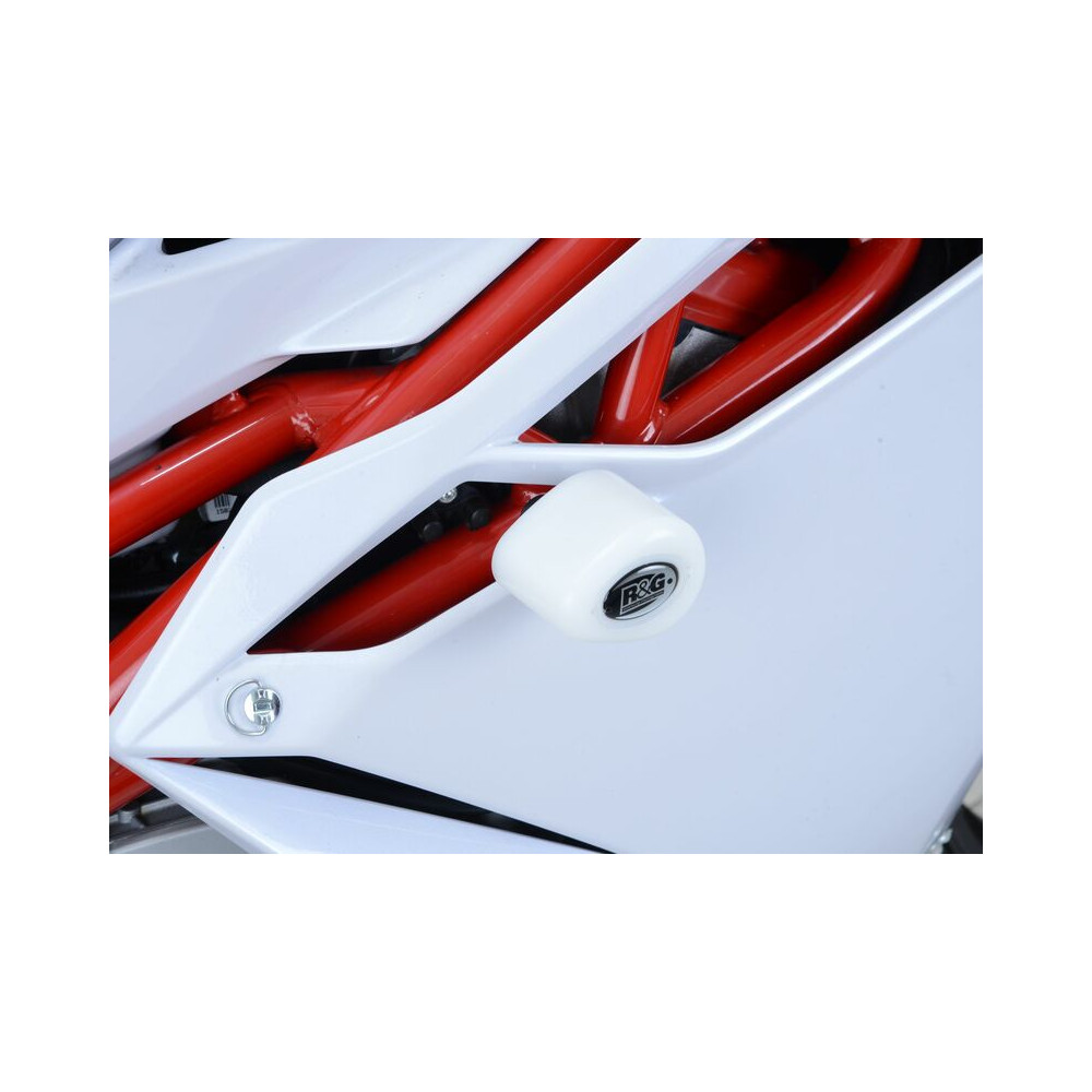 Tampons de protection R&G RACING Aero blanc (sans perçage) MV Agusta F4 1000R