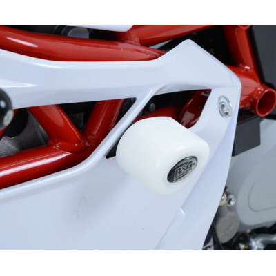 Tampons de protection R&G RACING Aero blanc (sans perçage) MV Agusta F4 1000R