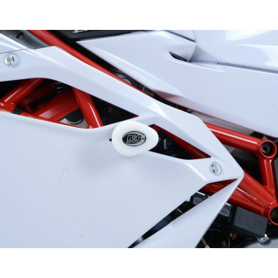 Tampons de protection R&G RACING Aero blanc (sans perçage) MV Agusta F4 1000R