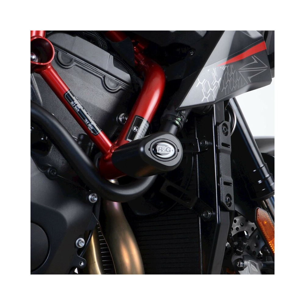 Tampons de protection R&G RACING Aero noir Kawasaki ZH2