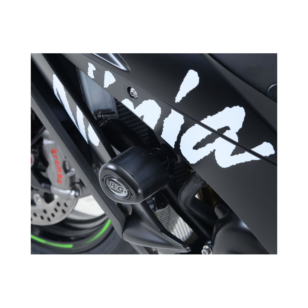 Tampons de protection R&G RACING Aero - blanc Kawasaki ZX10-R/RR