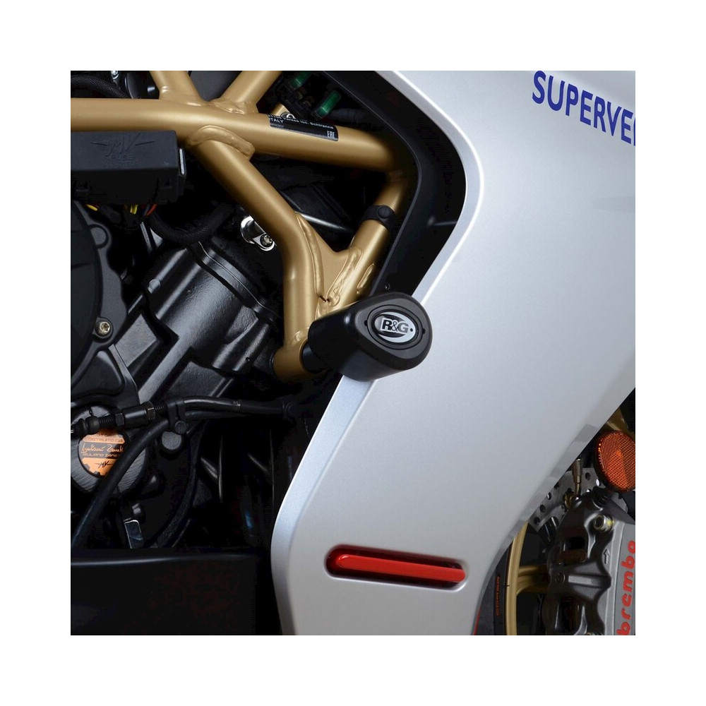 Tampons de protection R&G RACING Aero - noir MV Agusta Superveloce 800