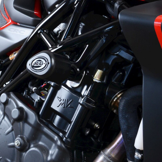 Tampons de protection R&G RACING Aero - noir MV Agusta Brutale 1000 RR