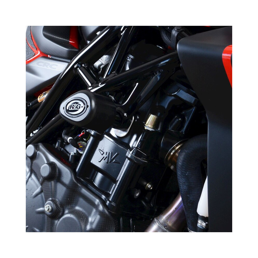 Tampons de protection R&G RACING Aero - noir MV Agusta Brutale 1000 RR