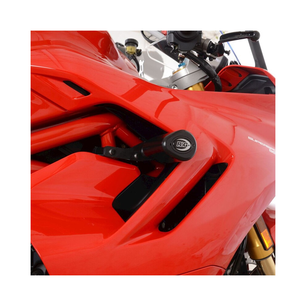 Tampons de protection R&G RACING Aero (sans perçage) - noir Ducati Supersport 950 (S)