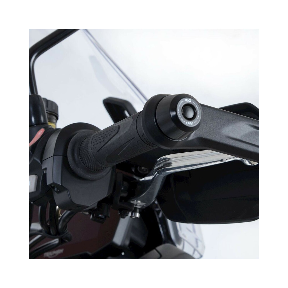 Embouts de guidon avec protège-mains origine R&G RACING noir Triumph Tiger 900